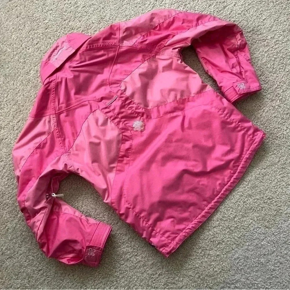 Obermeyer Zenon Shell Waterproof Jacket Coat Pink Juniors Size 14 Kids Snow Ski - Picture 3 of 16